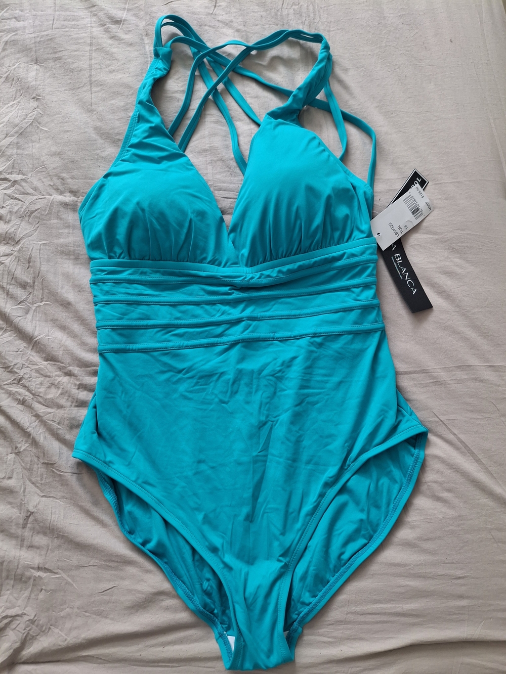 💋LA BLANCA One-Piece Swim Suit with Ruched Waist💋